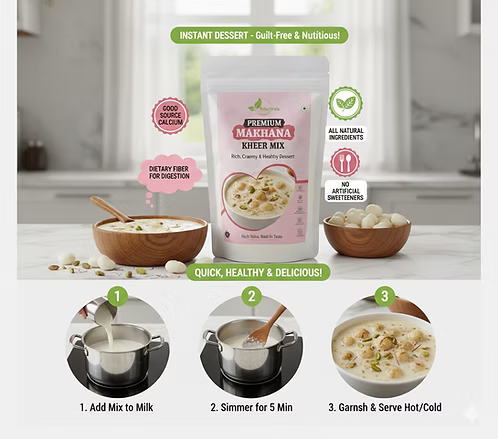 TirhutWala Healthy Makhana Kheer Mix | Ready-to-Cook
